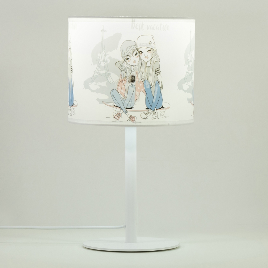 Dětská stolní lampa GIRLS VIBES 1xE27/60W/230V pr. 18 cm Paris