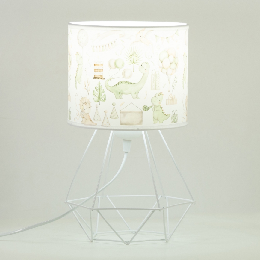 Dětská stolní lampa KIDS ROOM 1xE27/60W/230V pr. 18 cm dinosaurus