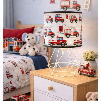 Dětská stolní lampa KIDS ROOM 1xE27/60W/230V pr. 18 cm hasiči