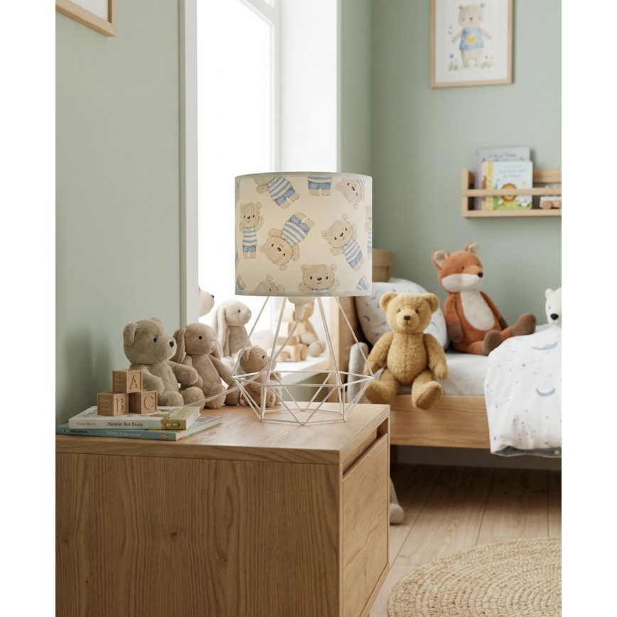 Dětská stolní lampa KIDS ROOM 1xE27/60W/230V pr. 18 cm medvídek