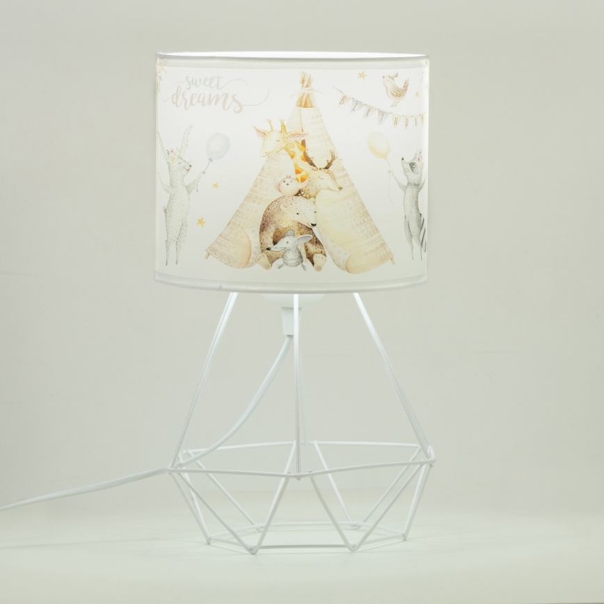 Dětská stolní lampa KIDS ROOM 1xE27/60W/230V pr. 18 cm zvířátka
