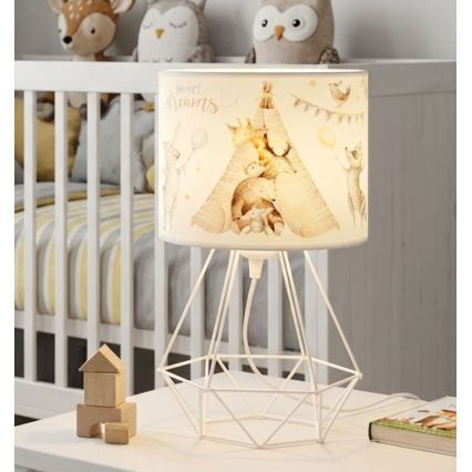 Dětská stolní lampa KIDS ROOM 1xE27/60W/230V pr. 18 cm zvířátka