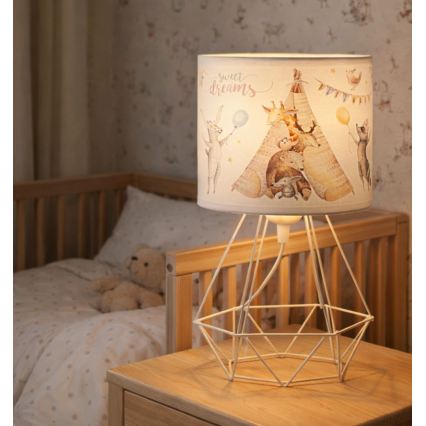Dětská stolní lampa KIDS ROOM 1xE27/60W/230V pr. 18 cm zvířátka
