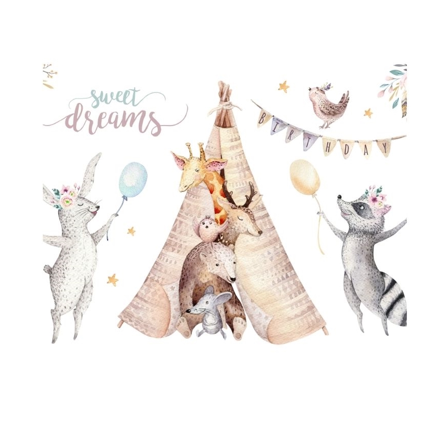 Dětská stolní lampa KIDS ROOM 1xE27/60W/230V pr. 18 cm zvířátka