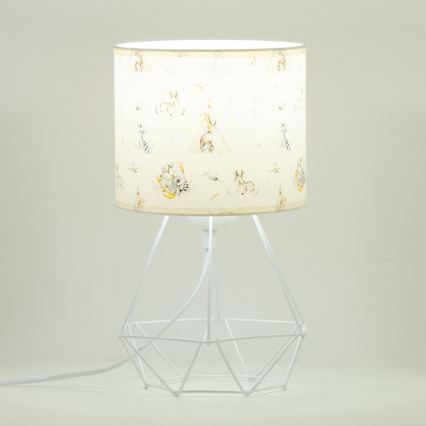 Dětská stolní lampa KIDS ROOM 1xE27/60W/230V pr. 18 cm zvířátka