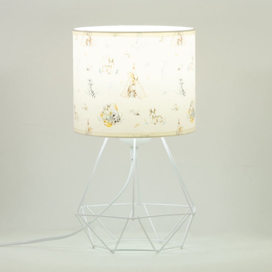 Dětská stolní lampa KIDS ROOM 1xE27/60W/230V pr. 18 cm zvířátka