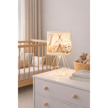 Dětská stolní lampa KIDS ROOM 1xE27/60W/230V pr. 18 cm zvířátka