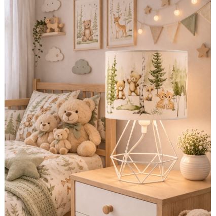 Dětská stolní lampa KIDS ROOM 1xE27/60W/230V pr. 18 cm zvířátka