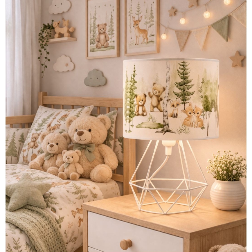 Dětská stolní lampa KIDS ROOM 1xE27/60W/230V pr. 18 cm zvířátka