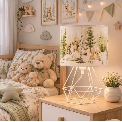 Dětská stolní lampa KIDS ROOM 1xE27/60W/230V pr. 18 cm zvířátka