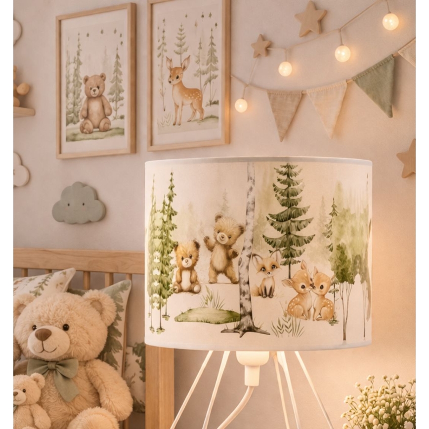 Dětská stolní lampa KIDS ROOM 1xE27/60W/230V pr. 18 cm zvířátka