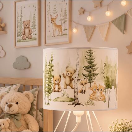 Dětská stolní lampa KIDS ROOM 1xE27/60W/230V pr. 18 cm zvířátka