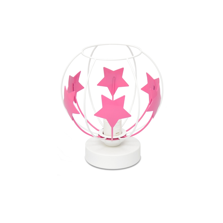 Dětská stolní lampa STARS 1xE27/15W/230V růžová/bílá