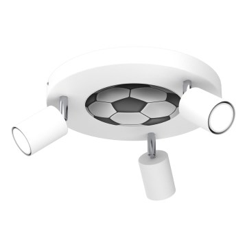 Dětské bodové svítidlo FUN 3xGU10/8W/230V bílá/míč