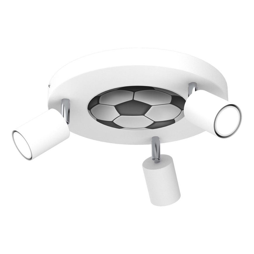 Dětské bodové svítidlo FUN 3xGU10/8W/230V bílá/míč