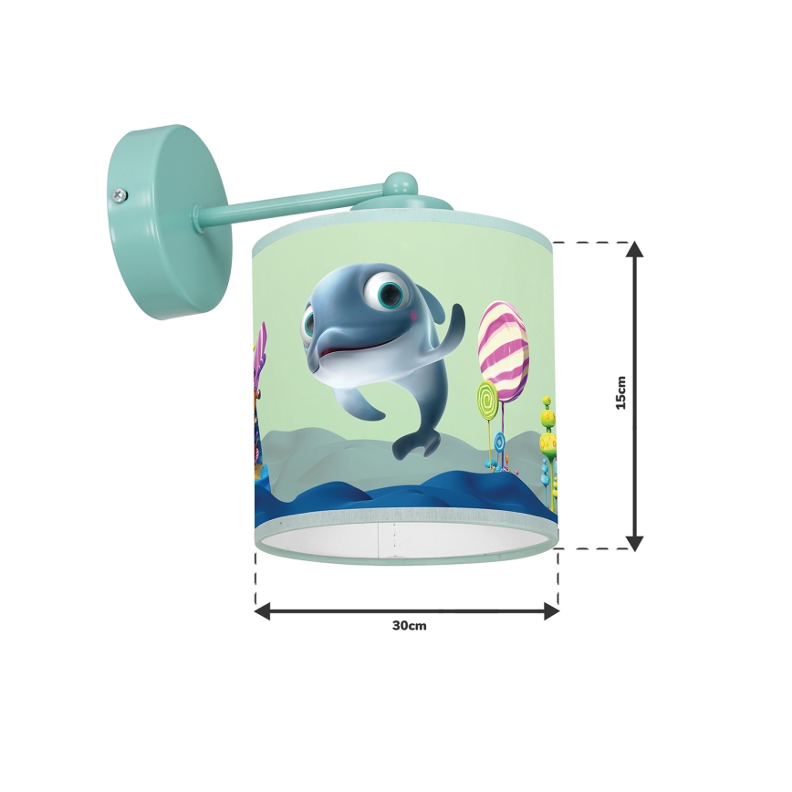 Dětské nástěnné svítidlo DOLPHIN 1xE27/60W/230V