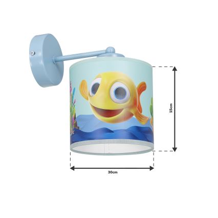 Dětské nástěnné svítidlo FISH 1xE27/60W/230V