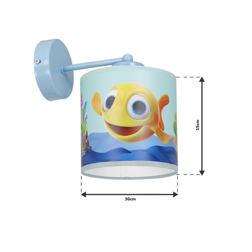 Dětské nástěnné svítidlo FISH 1xE27/60W/230V