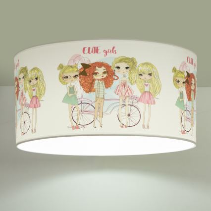 Dětské stropní svítidlo GIRLS VIBES 1xE27/60W/230V pr. 40 cm dívky