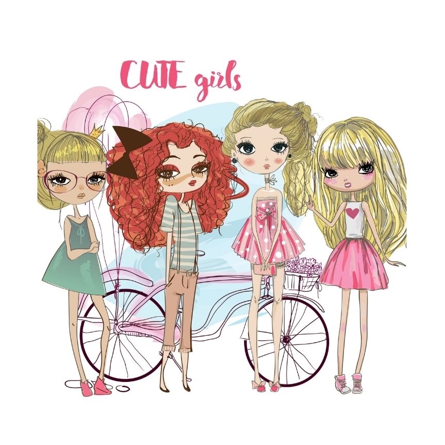 Dětské stropní svítidlo GIRLS VIBES 1xE27/60W/230V pr. 40 cm dívky