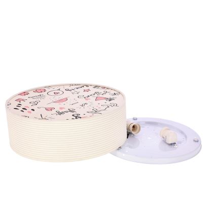 Dětské stropní svítidlo KIDDY 2xE27/40W/230V béžová/růžová