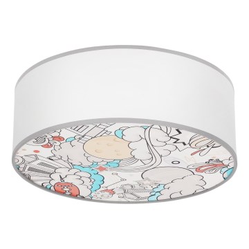 Dětské stropní svítidlo KIDDY 2xE27/40W/230V bílá/béžová