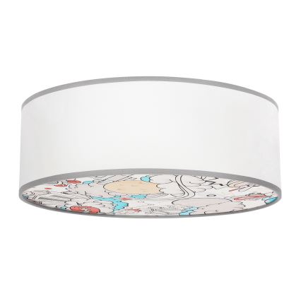 Dětské stropní svítidlo KIDDY 2xE27/40W/230V bílá/béžová