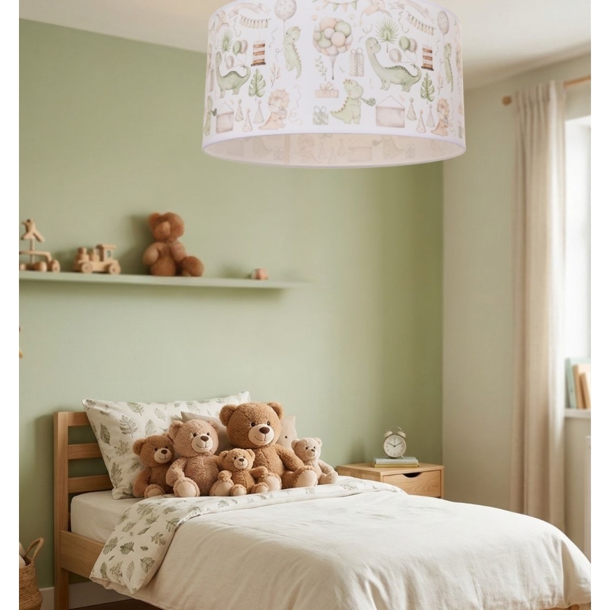 Dětské stropní svítidlo KIDS ROOM 1xE27/60W/230V pr. 40 cm dinosaurus
