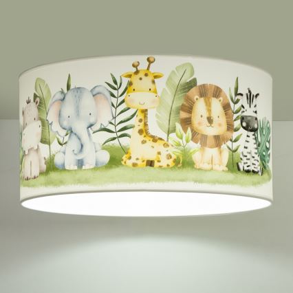 Dětské stropní svítidlo KIDS ROOM 1xE27/60W/230V pr. 40 cm džungle