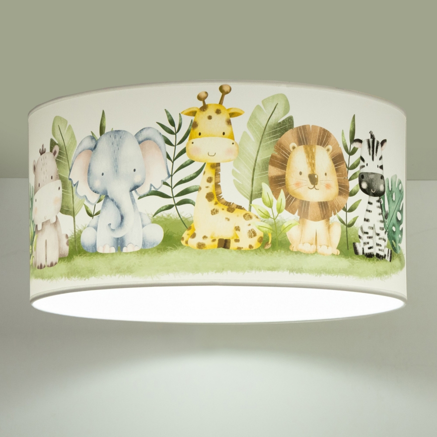 Dětské stropní svítidlo KIDS ROOM 1xE27/60W/230V pr. 40 cm džungle