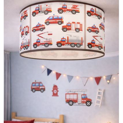 Dětské stropní svítidlo KIDS ROOM 1xE27/60W/230V pr. 40 cm hasiči