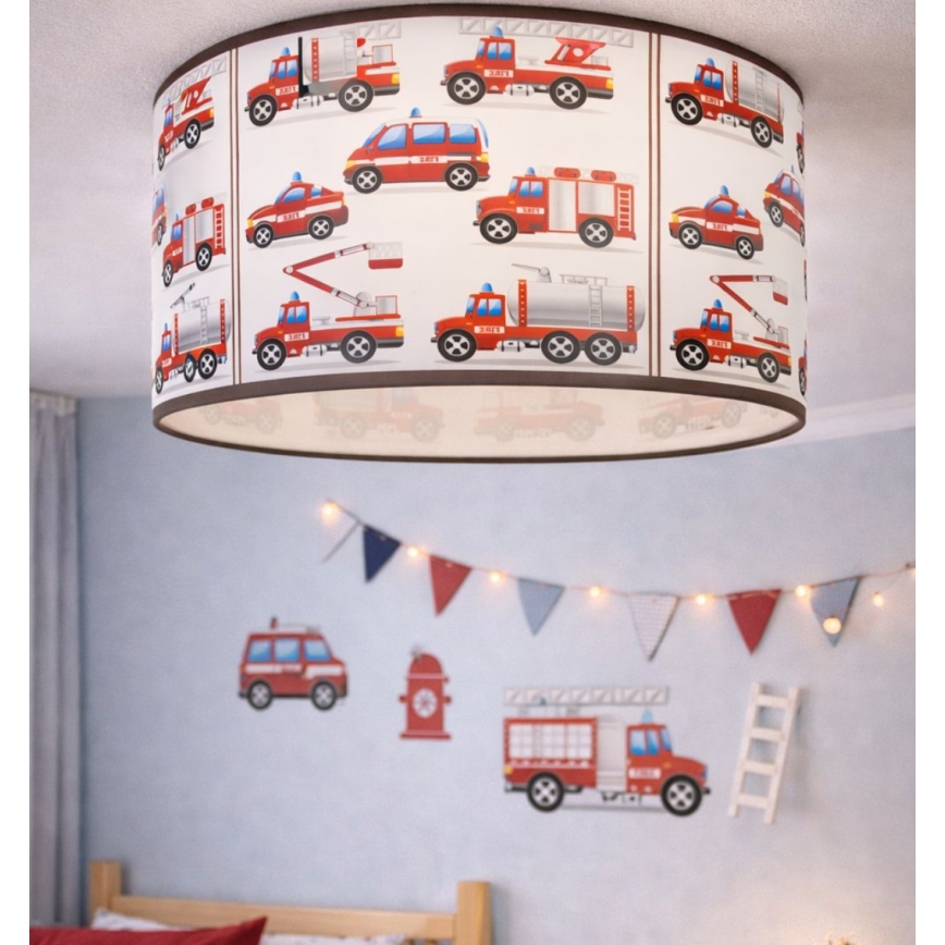 Dětské stropní svítidlo KIDS ROOM 1xE27/60W/230V pr. 40 cm hasiči
