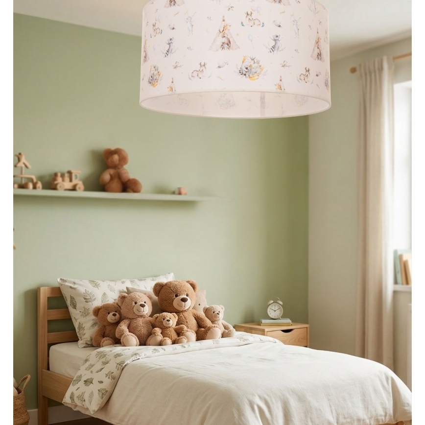 Dětské stropní svítidlo KIDS ROOM 1xE27/60W/230V pr. 40 cm zvířátka