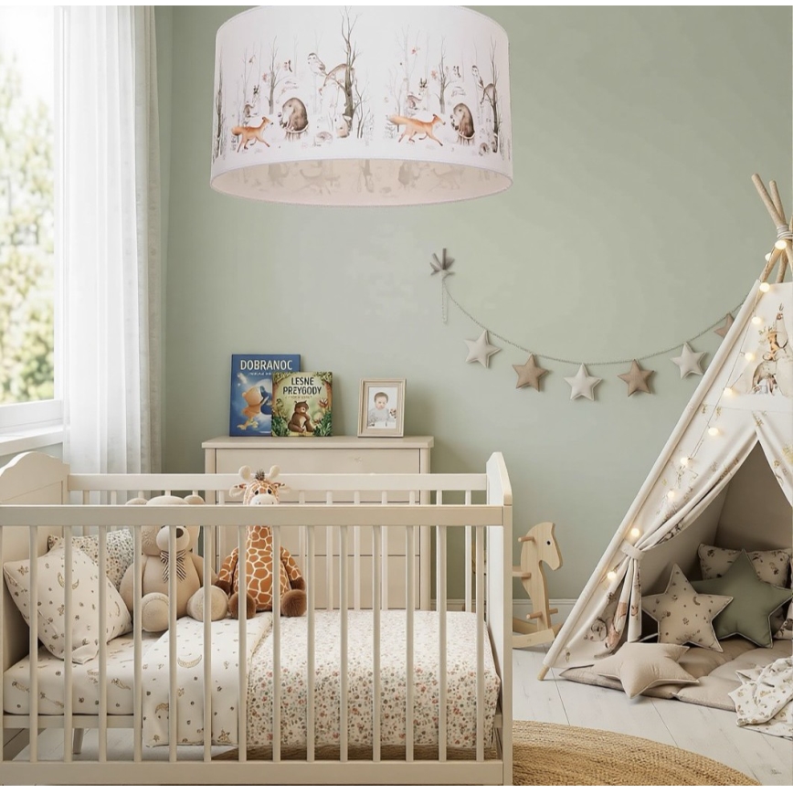 Dětské stropní svítidlo KIDS ROOM 1xE27/60W/230V pr. 40 cm zvířátka