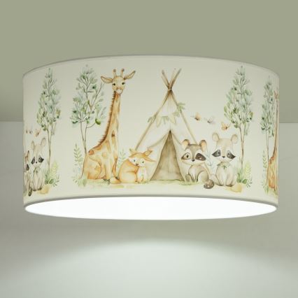 Dětské stropní svítidlo KIDS ROOM 1xE27/60W/230V pr. 40 cm zvířátka