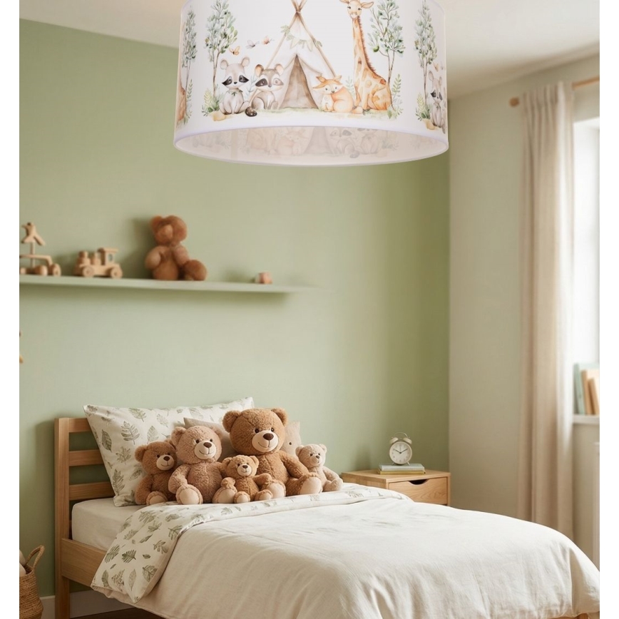 Dětské stropní svítidlo KIDS ROOM 1xE27/60W/230V pr. 40 cm zvířátka