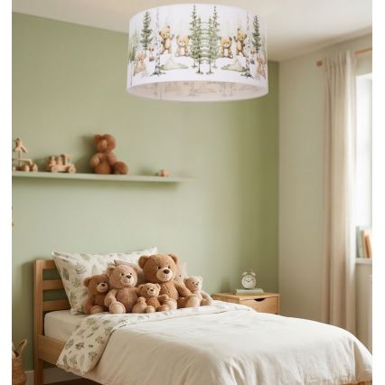 Dětské stropní svítidlo KIDS ROOM 1xE27/60W/230V pr. 40 cm zvířátka