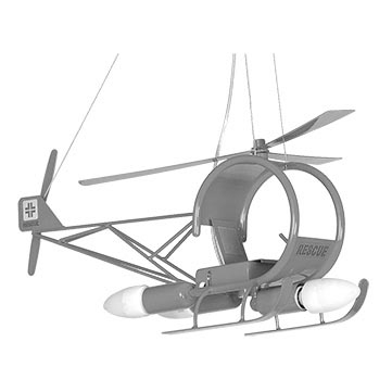 Dětské závěsné svítidlo HELICOPTER 3xE14/60W/230V šedá