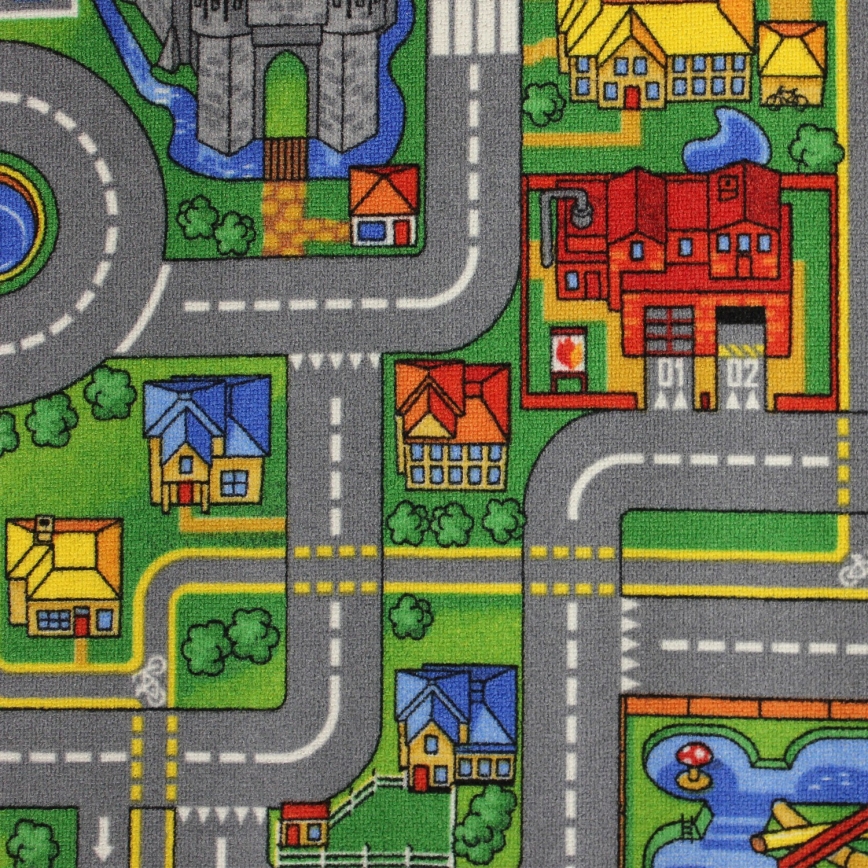 Dětský koberec PLAYTOWN 200x280 cm pestrobarevná/město