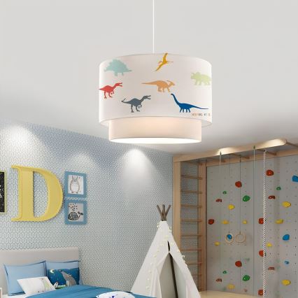 Dětský lustr CANDY 1xE27/40W/230V bílá/pestrobarevná