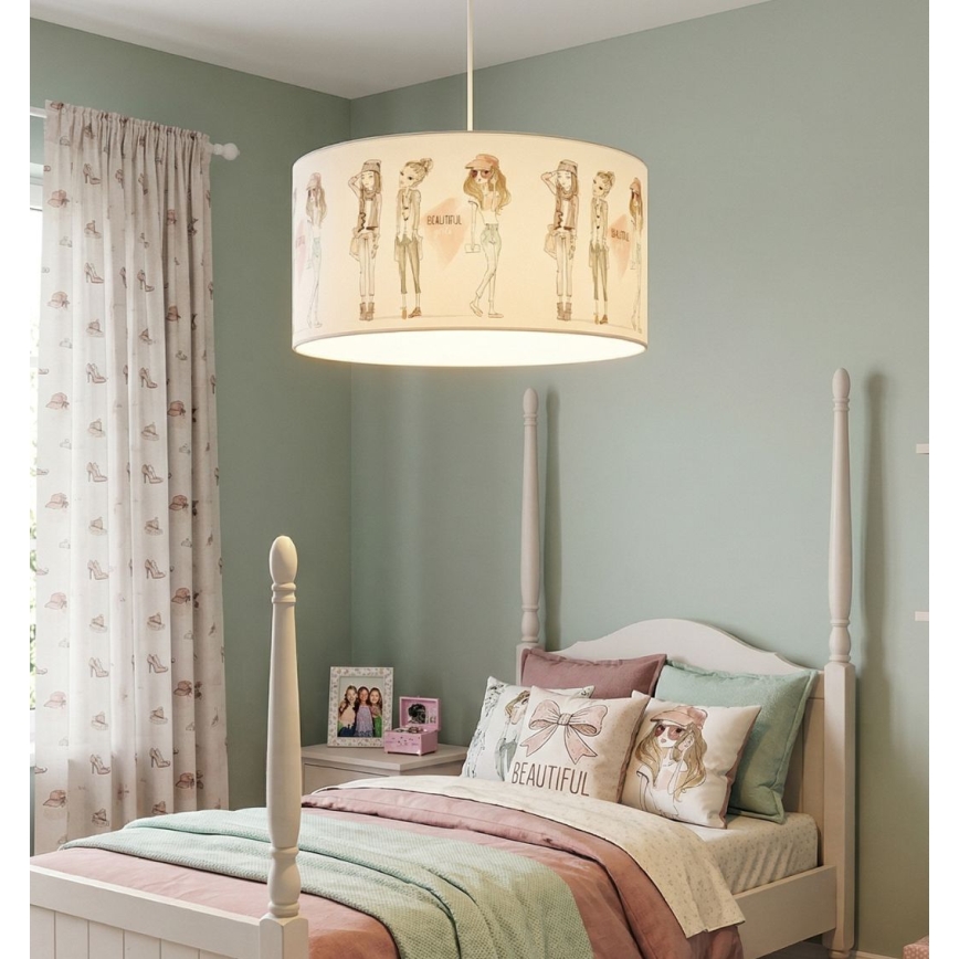 Dětský lustr GIRLS VIBES 1xE27/60W/230V pr. 40 cm dívky
