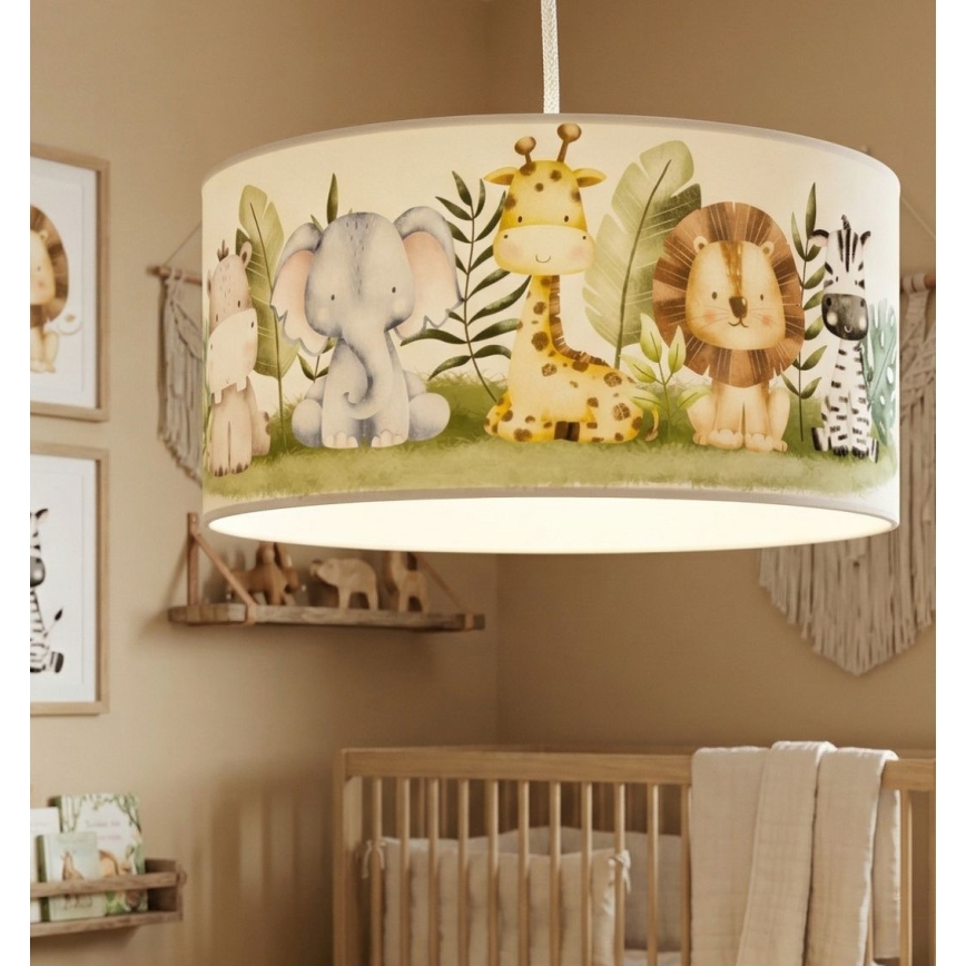 Dětský lustr KIDS ROOM 1xE27/60W/230V pr. 40 cm džungle