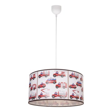 Dětský lustr KIDS ROOM 1xE27/60W/230V pr. 40 cm hasiči