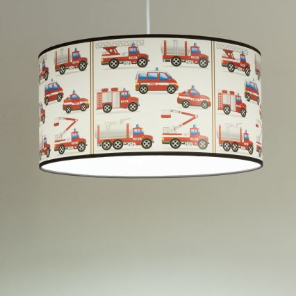 Dětský lustr KIDS ROOM 1xE27/60W/230V pr. 40 cm hasiči