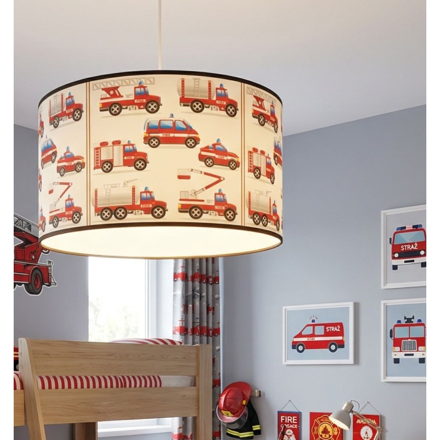 Dětský lustr KIDS ROOM 1xE27/60W/230V pr. 40 cm hasiči