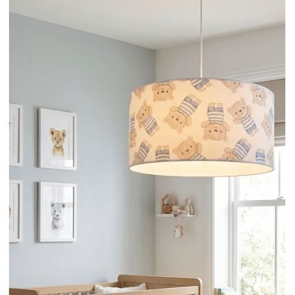 Dětský lustr KIDS ROOM 1xE27/60W/230V pr. 40 cm medvídek