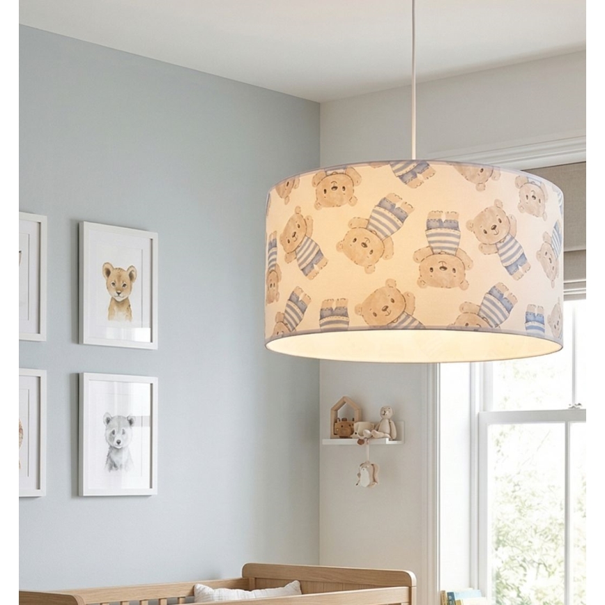Dětský lustr KIDS ROOM 1xE27/60W/230V pr. 40 cm medvídek