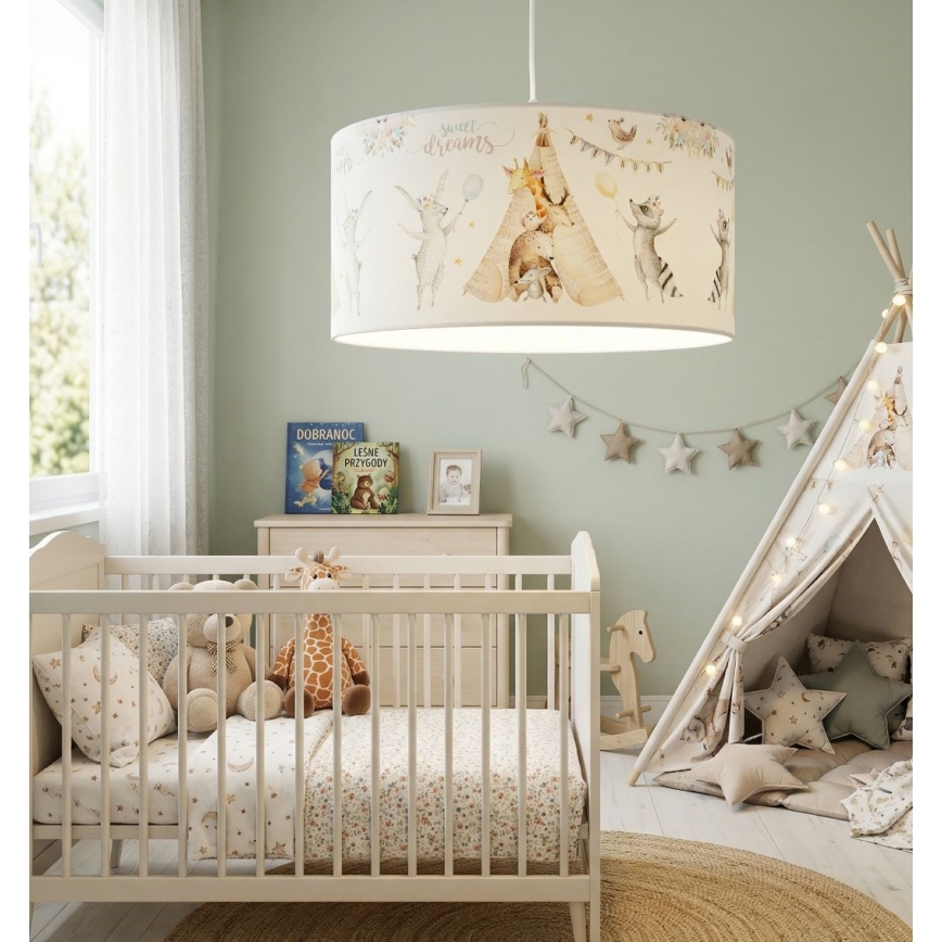 Dětský lustr KIDS ROOM 1xE27/60W/230V pr. 40 cm zvířátka