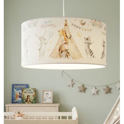Dětský lustr KIDS ROOM 1xE27/60W/230V pr. 40 cm zvířátka