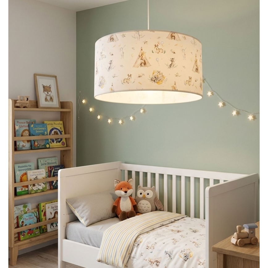 Dětský lustr KIDS ROOM 1xE27/60W/230V pr. 40 cm zvířátka